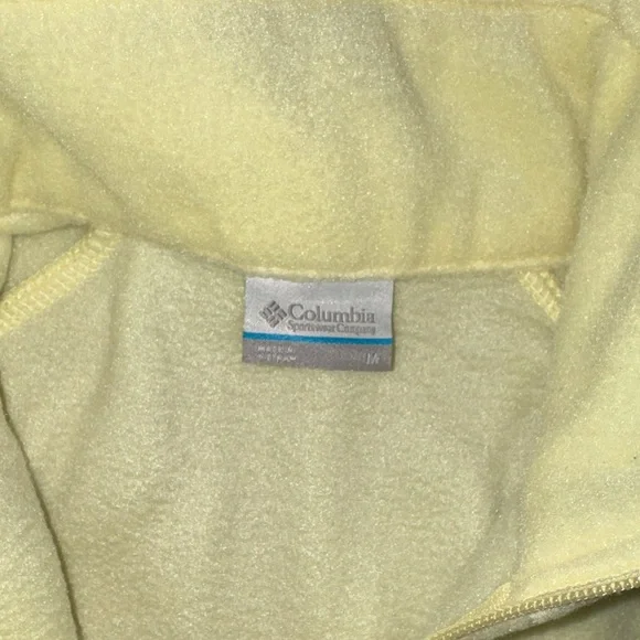 Columbia Pale Yellow Full-Zip Fleece Jacket - Picture 4 of 4